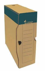 Archivbox, natur, Karton, A4, 100 mm, VICTORIA